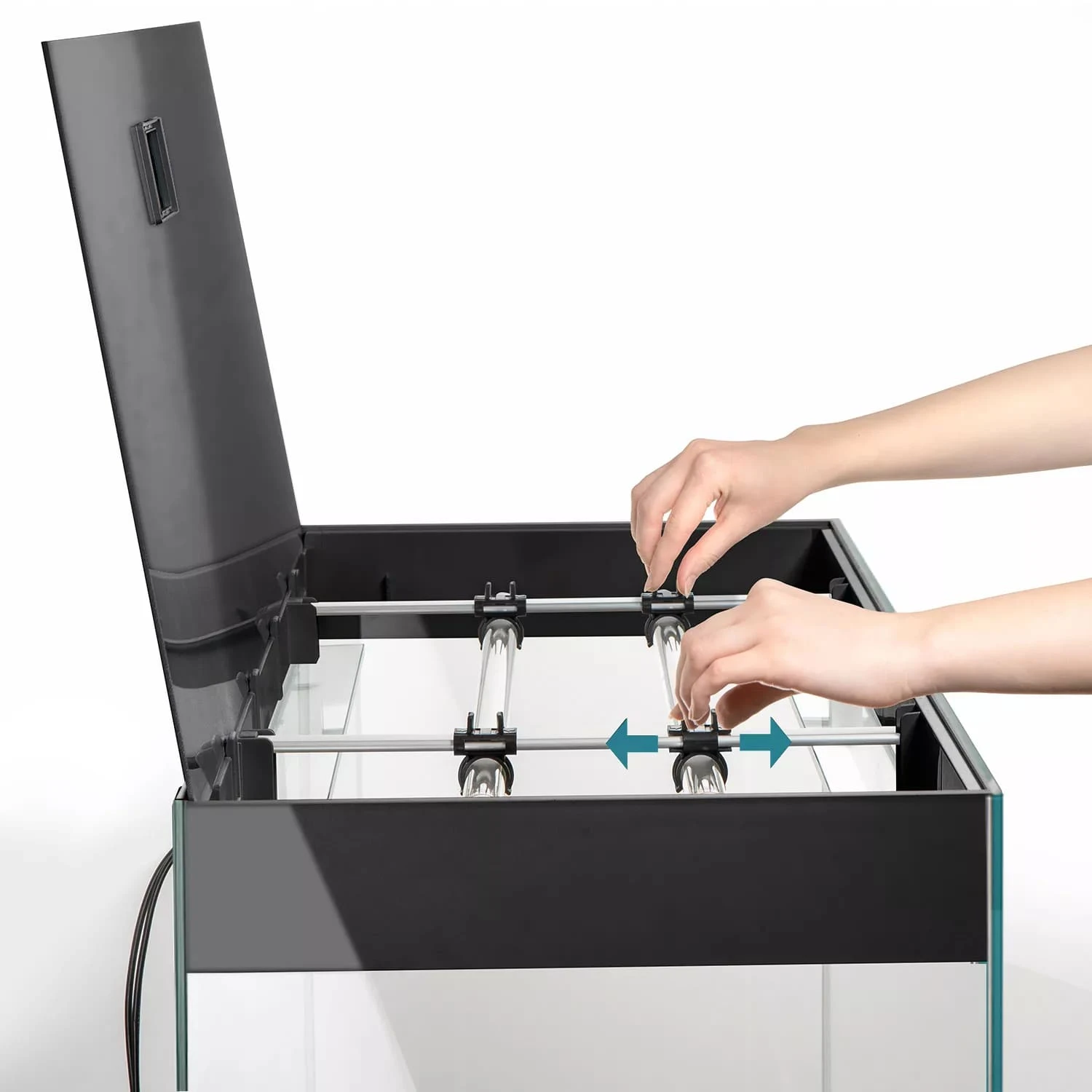 AQUAEL Glossy 120 LED 2.0 Noir Laqué Aquarium 120 Cm, Volume 260 L Et éclairage Leds 4 AQUAEL Glossy 120 LED 2.0 Noir Laqué Aquarium 120 Cm, Volume 260 L Et éclairage Leds – Image 4