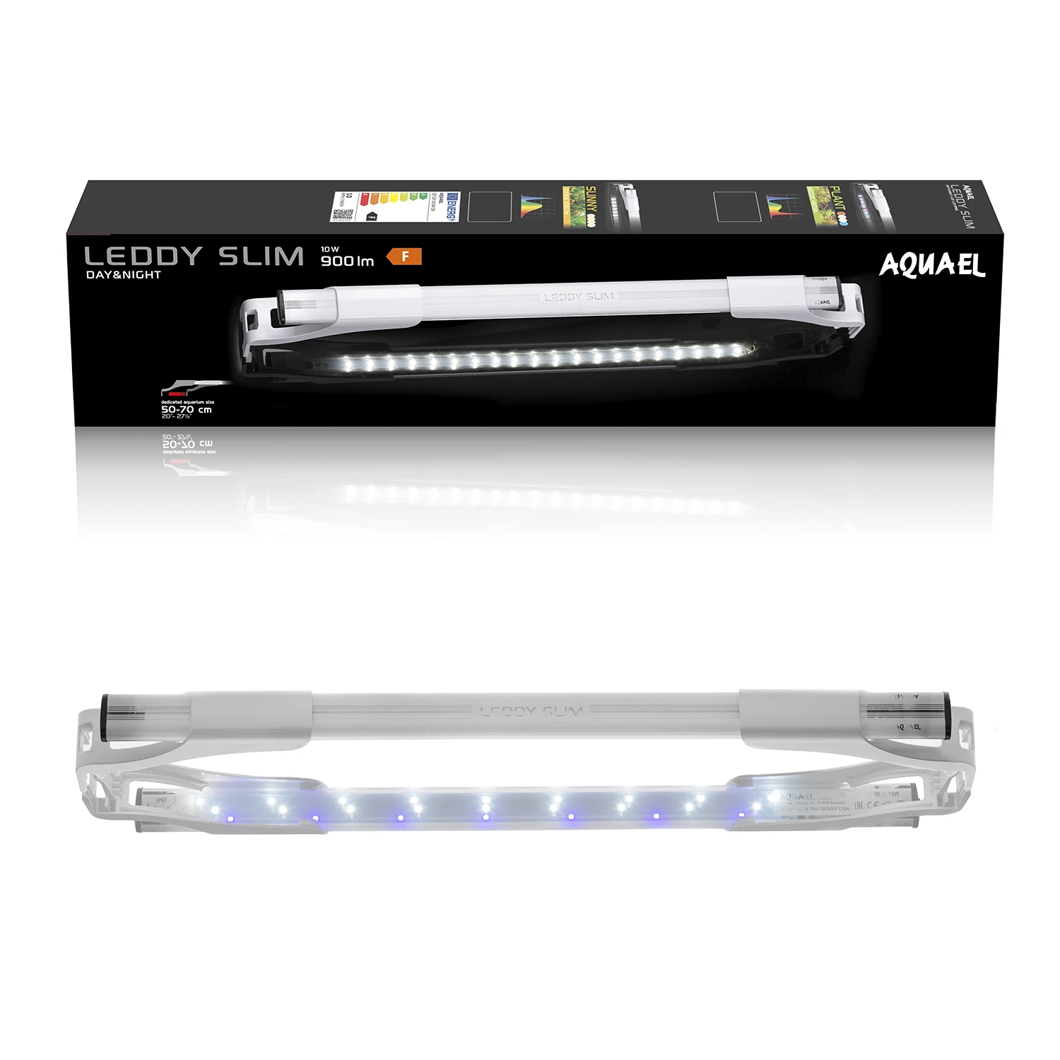 AQUAEL Leddy Slim 2.0 Day & Night Blanc Sunny 10W 7000 K Rampe Led Eau Douce Pour Aquarium De 50 à 70 Cm 2 AQUAEL Leddy Slim 2.0 Day & Night Blanc Sunny 10W 7000 K Rampe Led Eau Douce Pour Aquarium De 50 à 70 Cm – Image 2