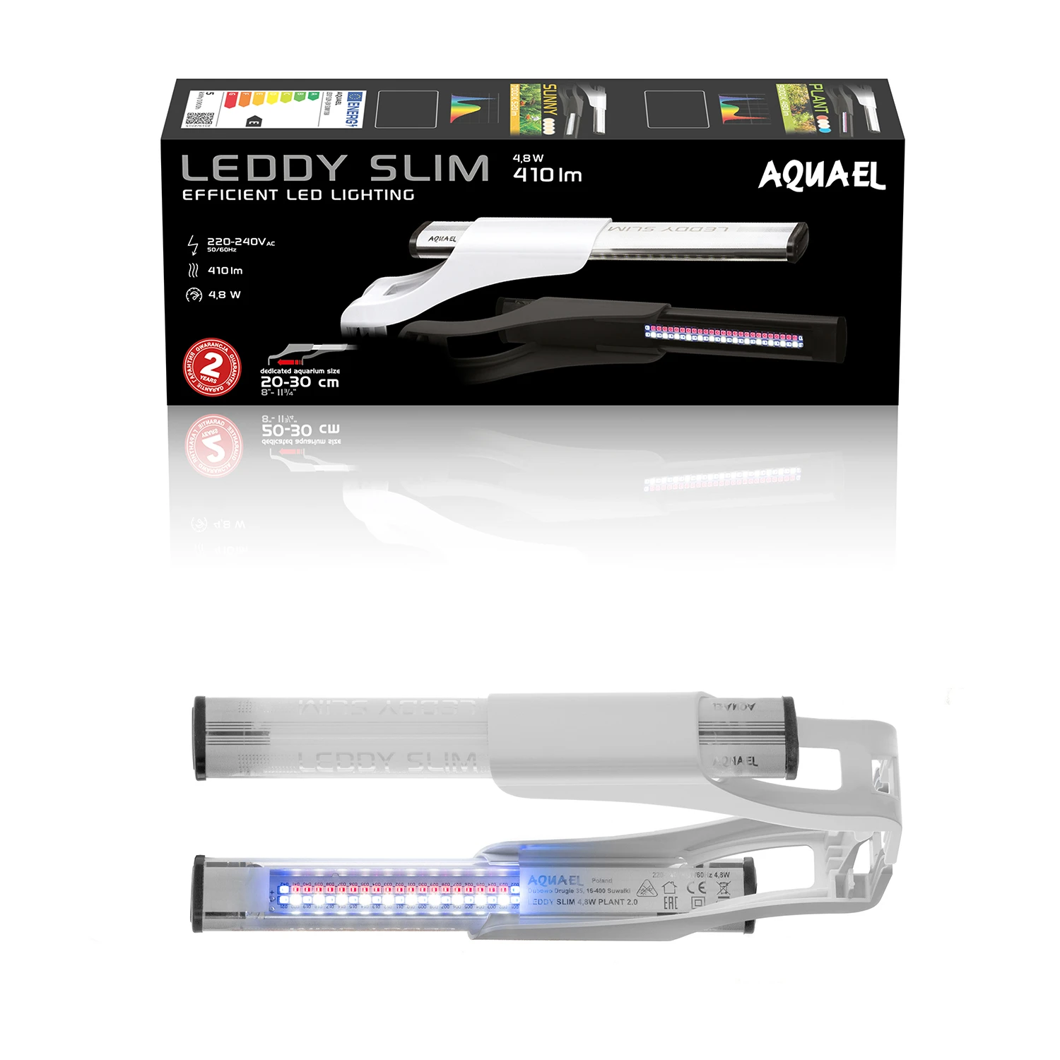 AQUAEL Leddy Slim 2.0 Blanc Plant 4,8W 8500 K Lampe Led Eau Douce Spéciale Plantes Pour Aquarium De 20 à 30 Cm 1 AQUAEL Leddy Slim 2.0 Blanc Plant 4,8W 8500 K Lampe Led Eau Douce Spéciale Plantes Pour Aquarium De 20 à 30 Cm