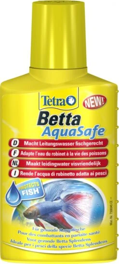TETRA Betta AquaSafe 100 Ml Transforme Instantanément L'eau Du Robinet En Une Eau Comme à L'état Naturel, Adaptée Aux Besoins Des Poissons Combattants