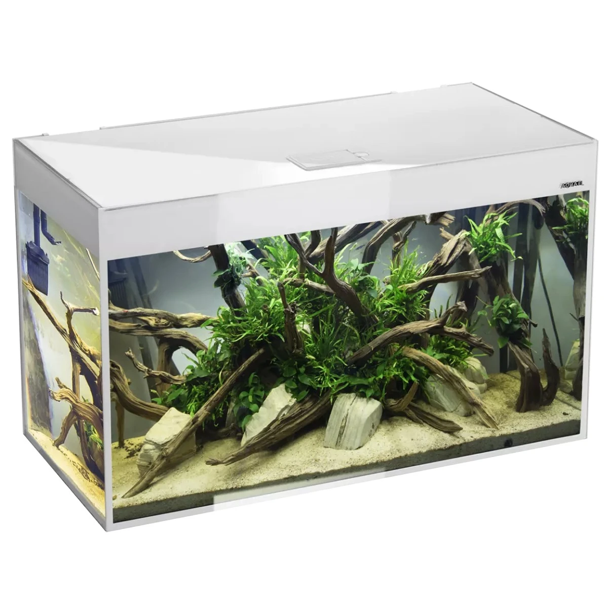 AQUAEL Glossy 100 LED 2.0 Blanc Laqué Aquarium 100 Cm, Volume 215 L Et éclairage Leds 2 AQUAEL Glossy 100 LED 2.0 Blanc Laqué Aquarium 100 Cm, Volume 215 L Et éclairage Leds – Image 2