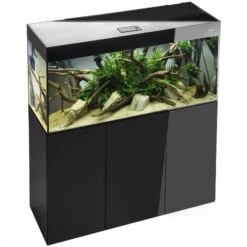 AQUAEL Glossy 120 LED 2.0 Noir Laqué Aquarium 120 Cm, Volume 260 L Et éclairage Leds