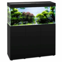 AQUAEL Opti Set 240 Noir Aquarium 121 Cm Et 240 L De Volume Avec Verre Optique Et éclairage Leds