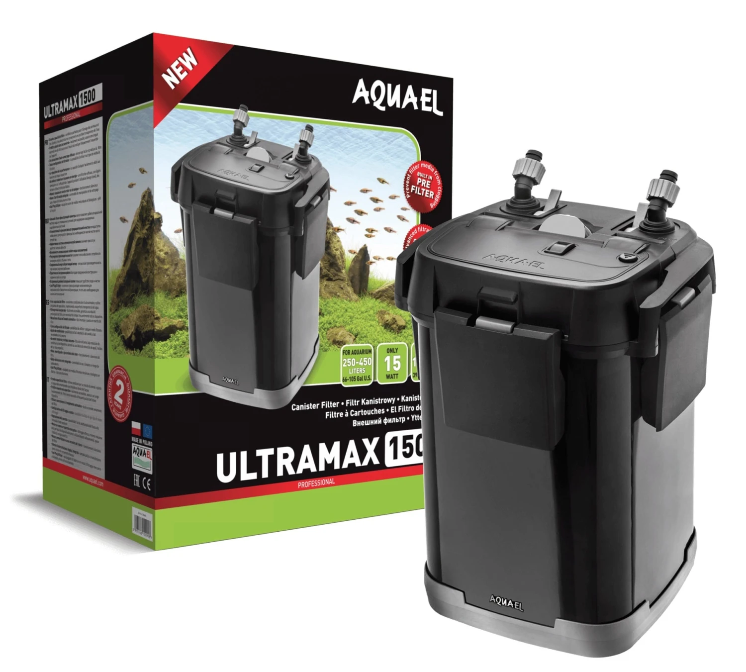 AQUAEL UltraMax 1500 Filtre Externe Complet Pour Aquarium De 250 à 450L 1 AQUAEL UltraMax 1500 Filtre Externe Complet Pour Aquarium De 250 à 450L