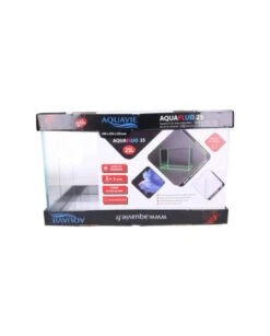 AQUAVIE AquaFluo 25 L Aquarium Nu Dimensions 40 X 25 X 25 Cm Avec Silicone Fluorescent Bleu