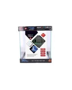 AQUAVIE AquaFluo Cube 20 L Aquarium Nu Dimensions 26 X 26 X 30 Cm Avec Silicone Fluorescent Vert