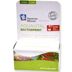 AQUARIUM MÜNSTER AquaVital BactoSprint 10 Ml Bactéries Et Enzymes Pour Démarrage Et Entretien De L'aquarium