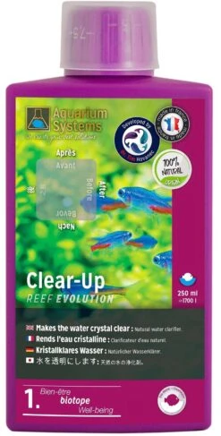AQUARIUM SYSTEMS Clear-Up Eau Douce 250 Ml Clarificateur D'eau Naturel Pour Aquarium