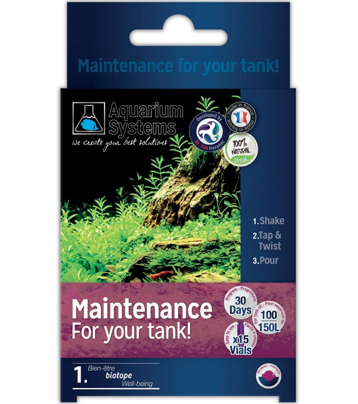 AQUARIUM SYSTEMS Maintenance Eau Douce Programme Unidoses De Maintien En Bactéries Sur 30 Jours 1 AQUARIUM SYSTEMS Maintenance Eau Douce Programme Unidoses De Maintien En Bactéries Sur 30 Jours