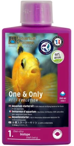 AQUARIUM SYSTEMS One & Only Eau Douce 250 Ml Contient 100% De Bactéries Nitrifiantes Pour Réguler L'ammoniaque Et Le Nitrite