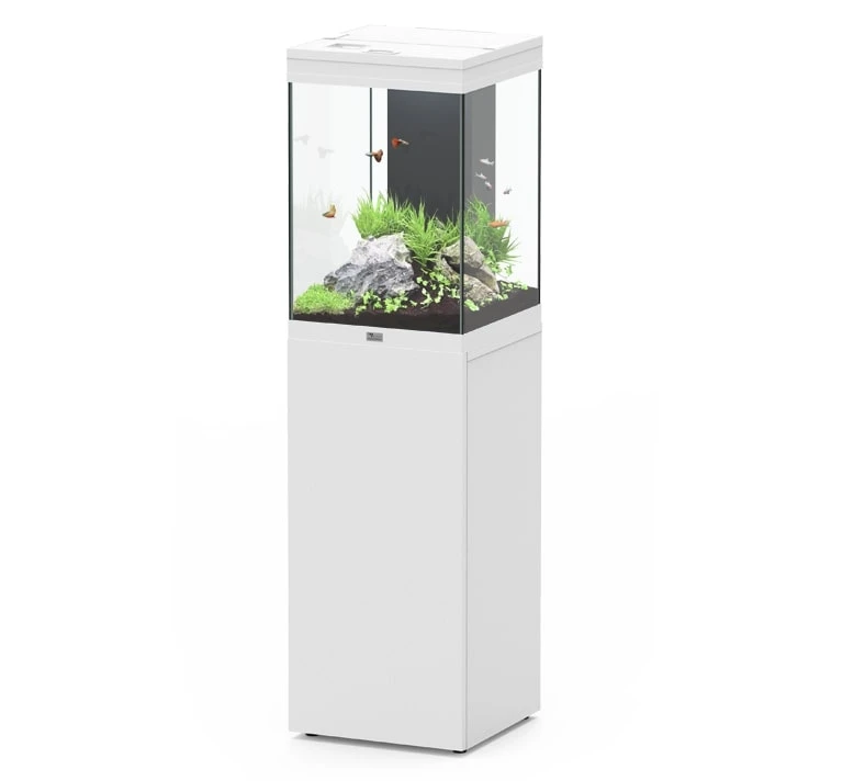 AQUATLANTIS Aqua Tower 96 LED Blanc Aquarium équipé 97 L Avec Meuble Une Porte - Dimension : 39,9 X 40,1 X 60,7 Cm 1 AQUATLANTIS Aqua Tower 96 LED Blanc Aquarium équipé 97 L Avec Meuble Une Porte - Dimension : 39,9 X 40,1 X 60,7 Cm