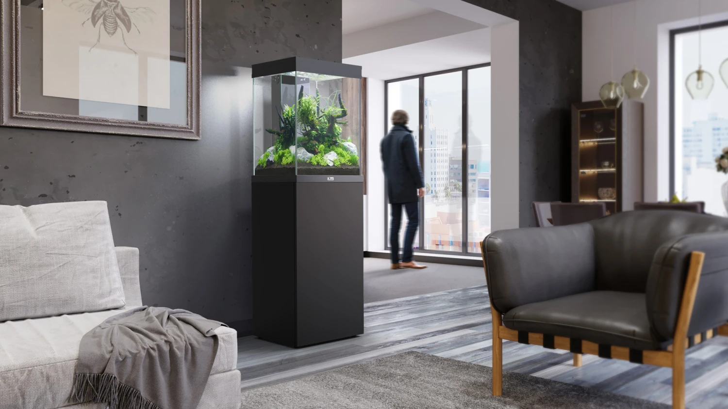 AQUATLANTIS Aqua Tower 96 LED Blanc Aquarium équipé 97 L Avec Meuble Une Porte - Dimension : 39,9 X 40,1 X 60,7 Cm 3 AQUATLANTIS Aqua Tower 96 LED Blanc Aquarium équipé 97 L Avec Meuble Une Porte - Dimension : 39,9 X 40,1 X 60,7 Cm – Image 3