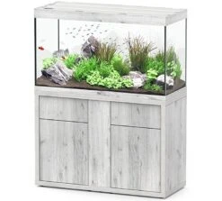 Aquarium Équipement 42 AQUATLANTIS Combinaison Sublime Pro LED 2.0 120 X 50 X 70 Cm Chêne Blanc Aquarium 400 L Avec Meuble