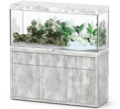 Aquarium Équipement 38 AQUATLANTIS Combinaison Sublime Pro LED 2.0 150 X 50 X 70 Cm Béton Aquarium 501 L Avec Meuble