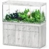 AQUATLANTIS Combinaison Sublime Pro LED 2.0 150 X 60 X 75 Cm Chêne Blanc Aquarium 648 L Avec Meuble