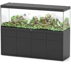 Aquarium Équipement 46 AQUATLANTIS Combinaison Sublime Pro LED 2.0 200 X 60 X 75 Cm Noir Haute Brillance Aquarium 816 L Avec Meuble