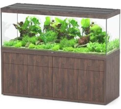 AQUATLANTIS Combinaison Sublime Pro LED 2.0 200 X 70 X 75 Cm Chêne Sauvage Brun Aquarium 1016 L Avec Meuble