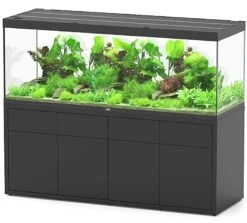 Aquarium Équipement 50 AQUATLANTIS Combinaison Sublime Pro LED 2.0 200 X 70 X 75 Cm Noir Haute Brillance Aquarium 1016 L Avec Meuble