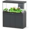 AQUATLANTIS Combinaison Volga 350 Anthracite Mate Aquarium équipé 427 L Avec Meuble Inclus
