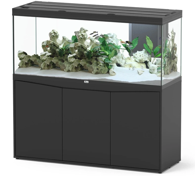 AQUATLANTIS Combinaison Volga 450 Noir Aquarium équipé 580 L Avec Meuble Inclus 1 AQUATLANTIS Combinaison Volga 450 Noir Aquarium équipé 580 L Avec Meuble Inclus