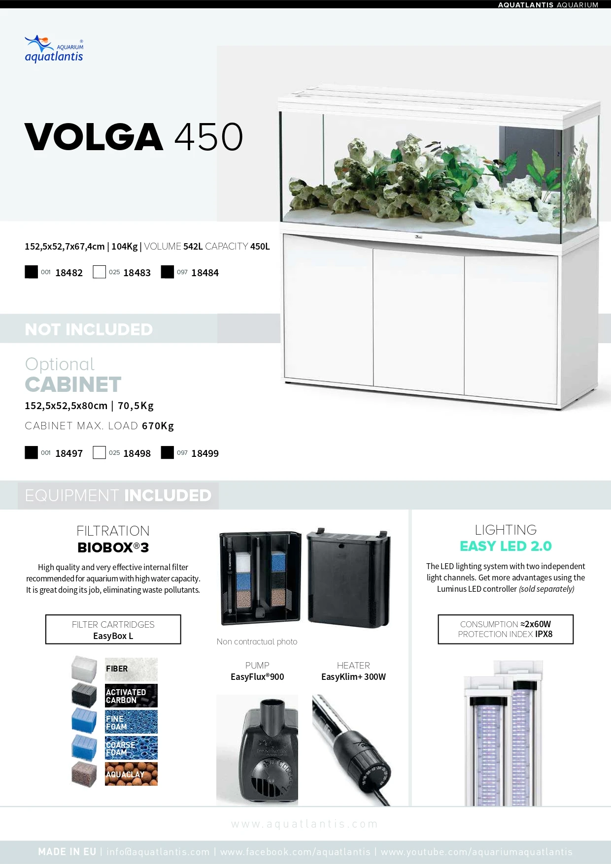 AQUATLANTIS Combinaison Volga 450 Anthracite Mate Aquarium équipé 580 L Avec Meuble Inclus 2 AQUATLANTIS Combinaison Volga 450 Anthracite Mate Aquarium équipé 580 L Avec Meuble Inclus – Image 2