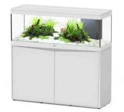 AQUATLANTIS Prestige 120 LED Blanc Aquarium équipé 217 L Avec Meuble 2 Portes - Dimensions : 120 X 40 X 45 Cm