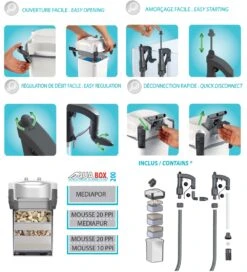 AQUAVIE AquaBox 200 Filtre Externe 700 L/h Pour Aquarium De 100 à 200 L -Aquarium Équipement aquavie aqua box 200 avantages