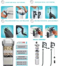 AQUAVIE AquaBox 500 Filtre Externe 1300 L/h Pour Aquarium De 300 à 500 L 7 AQUAVIE AquaBox 500 Filtre Externe 1300 L/h Pour Aquarium De 300 à 500 L -Aquarium Équipement aquavie aqua box 500 avantages