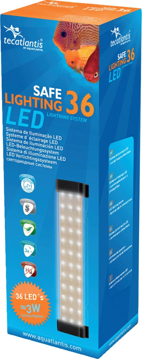 AQUATLANTIS Safe Lighting Bloc D'éclairage 36 LEDs 3W Pour Aquarium D'eau Douce 1 AQUATLANTIS Safe Lighting Bloc D'éclairage 36 LEDs 3W Pour Aquarium D'eau Douce
