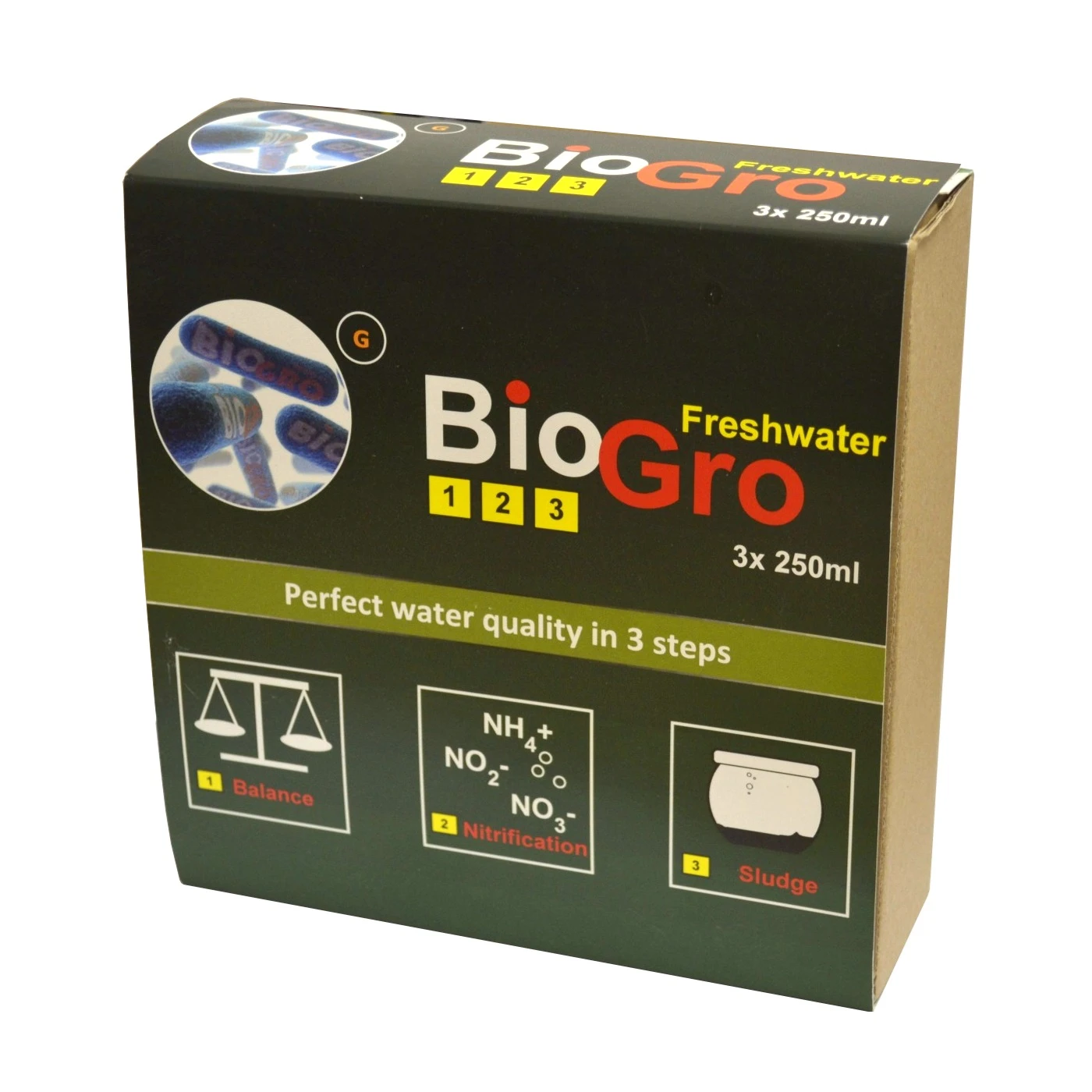 DVH IMPORT BioGro Freshwater 3 X 250 Ml Kit Complet De Réensemencement En Bactéries Pour Aquarium D'eau Douce 1 DVH IMPORT BioGro Freshwater 3 X 250 Ml Kit Complet De Réensemencement En Bactéries Pour Aquarium D'eau Douce