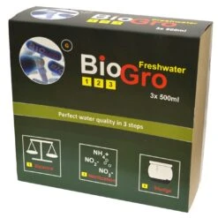 DVH IMPORT BioGro Freshwater 3 X 500 Ml Kit Complet De Réensemencement En Bactéries Pour Aquarium D'eau Douce