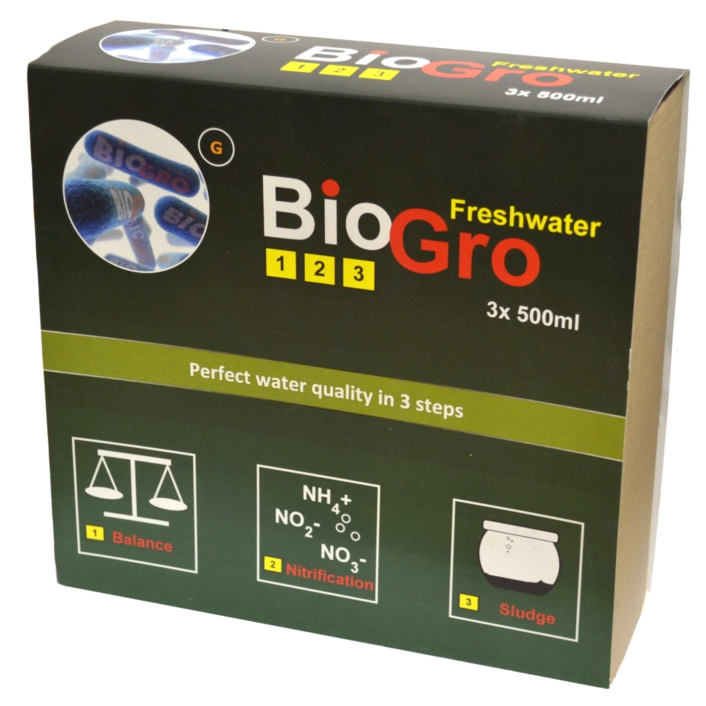 DVH IMPORT BioGro Freshwater 3 X 500 Ml Kit Complet De Réensemencement En Bactéries Pour Aquarium D'eau Douce 1 DVH IMPORT BioGro Freshwater 3 X 500 Ml Kit Complet De Réensemencement En Bactéries Pour Aquarium D'eau Douce
