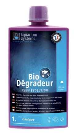 AQUARIUM SYSTEMS BioDégradeur 1. Bien-être Biotope Reef Evolution 250 Ml Bactéries Pour Le Démarrage D'un Aquarium
