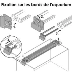 TETRA Tetronic LED Proline 780 Rampe D'éclairage LEDs 6000°K Pour Aquarium D'eau Douce Et Terrarium De 80 à 100 Cm -Aquarium Équipement contenu rampe tetronic fixation 1 1