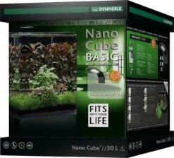 DENNERLE Nano Cube Basic 30 L Nano-aquarium 30 X 30 X 35 Cm Avec Filtration Et éclairage Style LED M