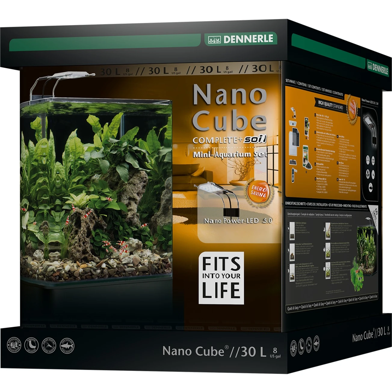 DENNERLE Nano Cube Complete+ 30 L Nano-aquarium 30 X 30 X 35 Cm Avec Substrat, Gravier, Filtration Et éclairage Power LED 5.0 1 DENNERLE Nano Cube Complete+ 30 L Nano-aquarium 30 X 30 X 35 Cm Avec Substrat, Gravier, Filtration Et éclairage Power LED 5.0