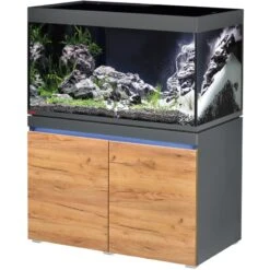 EHEIM Incpiria 330 LED Graphite / Nature Kit Aquarium 100 Cm 330 L Avec Meuble Et éclairage LEDs