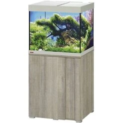 EHEIM Vivaline LED 150 L Ensemble Aquarium 60 Cm Avec Meuble Chêne Gris, éclairage LEDs, Chauffage Et Filtre Interne BioPower 200