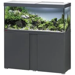 EHEIM Vivaline LED 240 L Ensemble Aquarium 120 Cm Avec Meuble Anthracite, éclairage LEDs, Chauffage Et Filtre Externe Ecco Pro 300