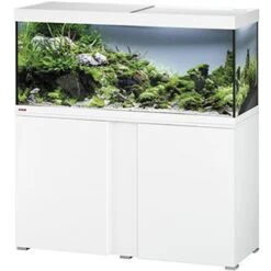 EHEIM Vivaline LED 240 L Ensemble Aquarium 120 Cm Avec Meuble Blanc, éclairage LEDs, Chauffage Et Filtre Externe Ecco Pro 300