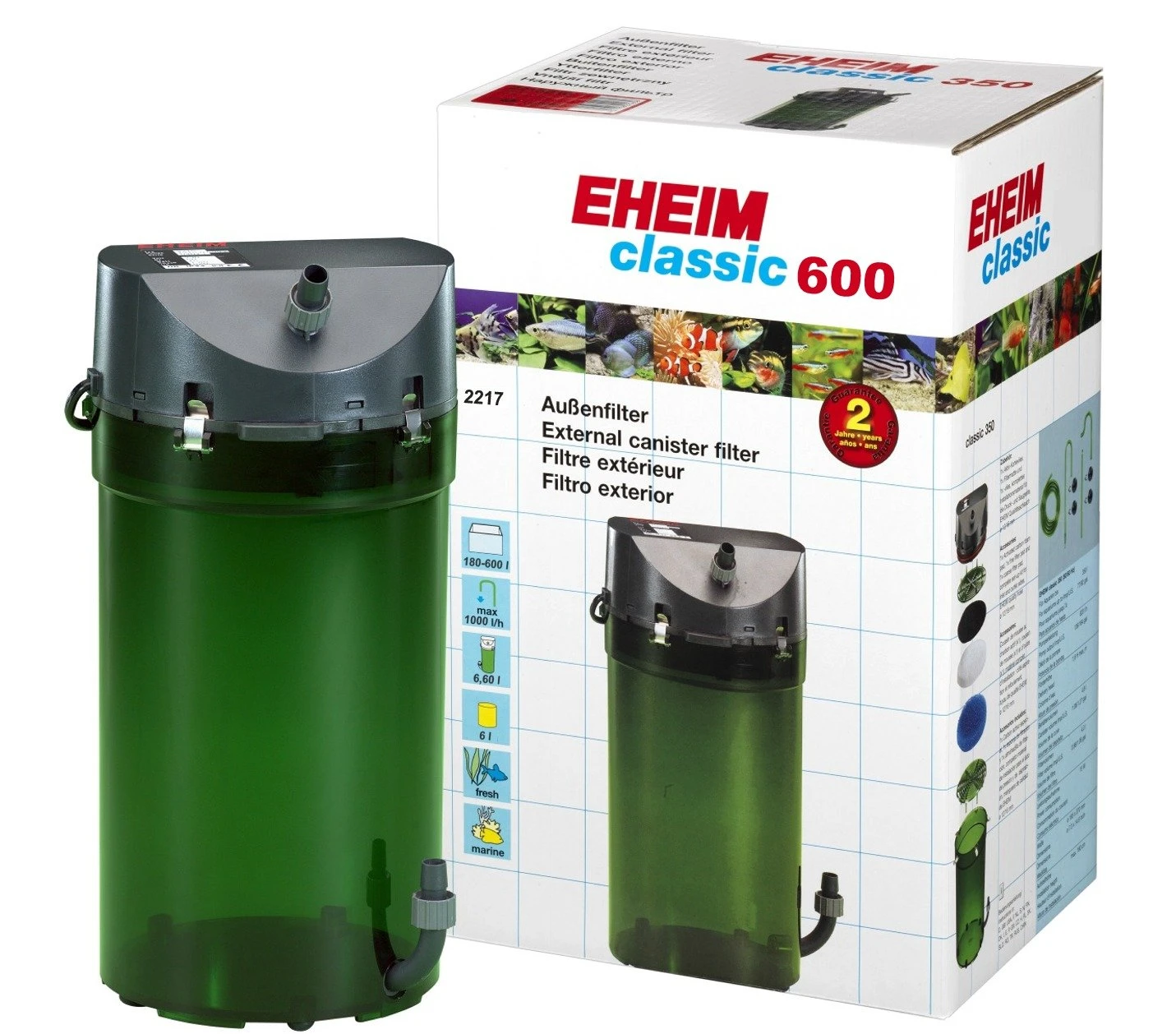 EHEIM Classic 2217 Filtre Externe Pour Aquarium Entre 180 Et 600L Avec Mousses Filtrantes 1 EHEIM Classic 2217 Filtre Externe Pour Aquarium Entre 180 Et 600L Avec Mousses Filtrantes