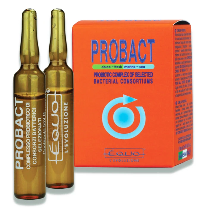 EQUO Probact 6 Ampoules Bactéries Probiotiques Purificatrices Pour Aquarium D'eau Douce Et Eau De Mer 1 EQUO Probact 6 Ampoules Bactéries Probiotiques Purificatrices Pour Aquarium D'eau Douce Et Eau De Mer