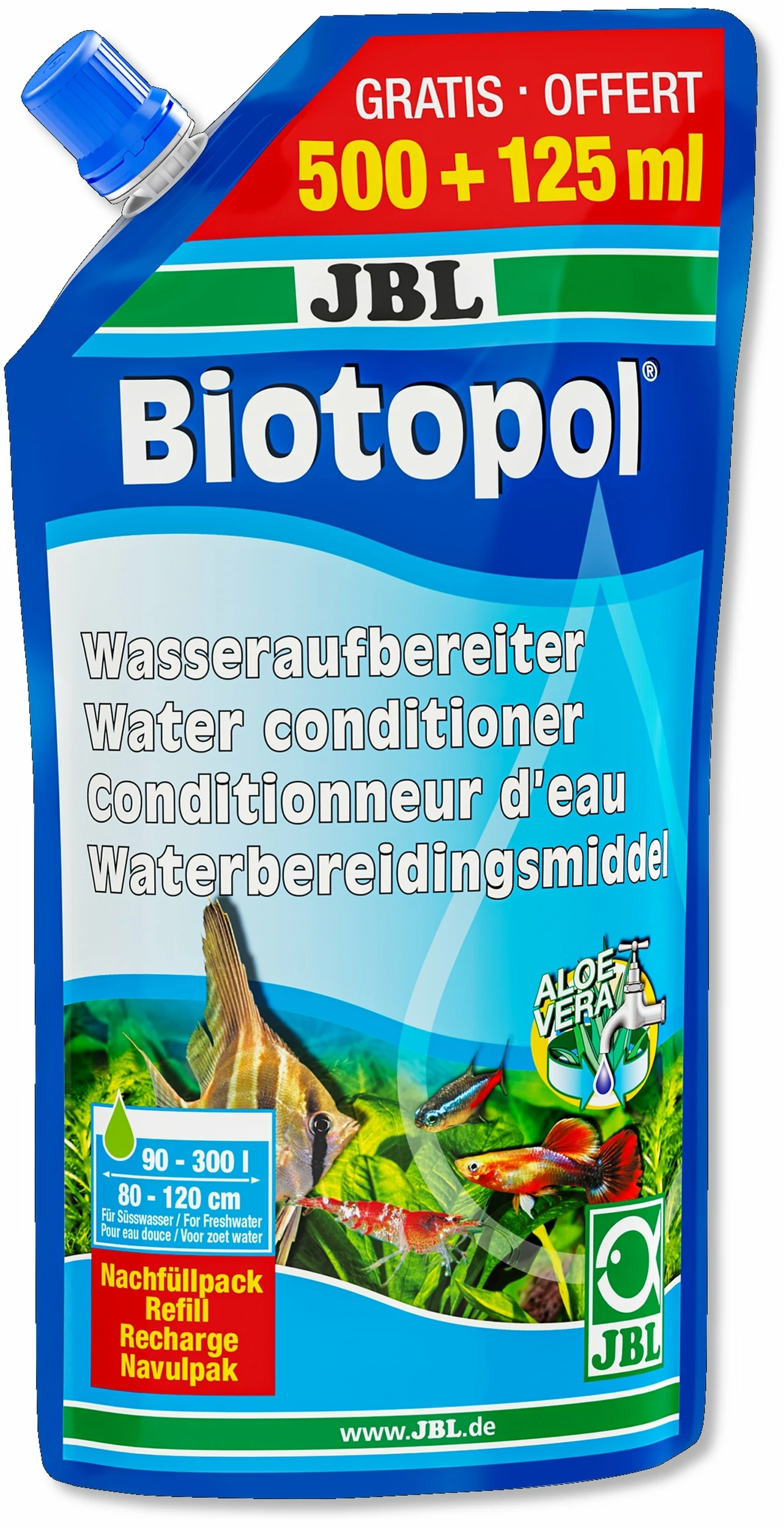 JBL Biotopol Recharge 500ml + 125ml GRATUIT Conditionne L'eau De Votre Aquarium D'eau Douce 1 JBL Biotopol Recharge 500ml + 125ml GRATUIT Conditionne L'eau De Votre Aquarium D'eau Douce