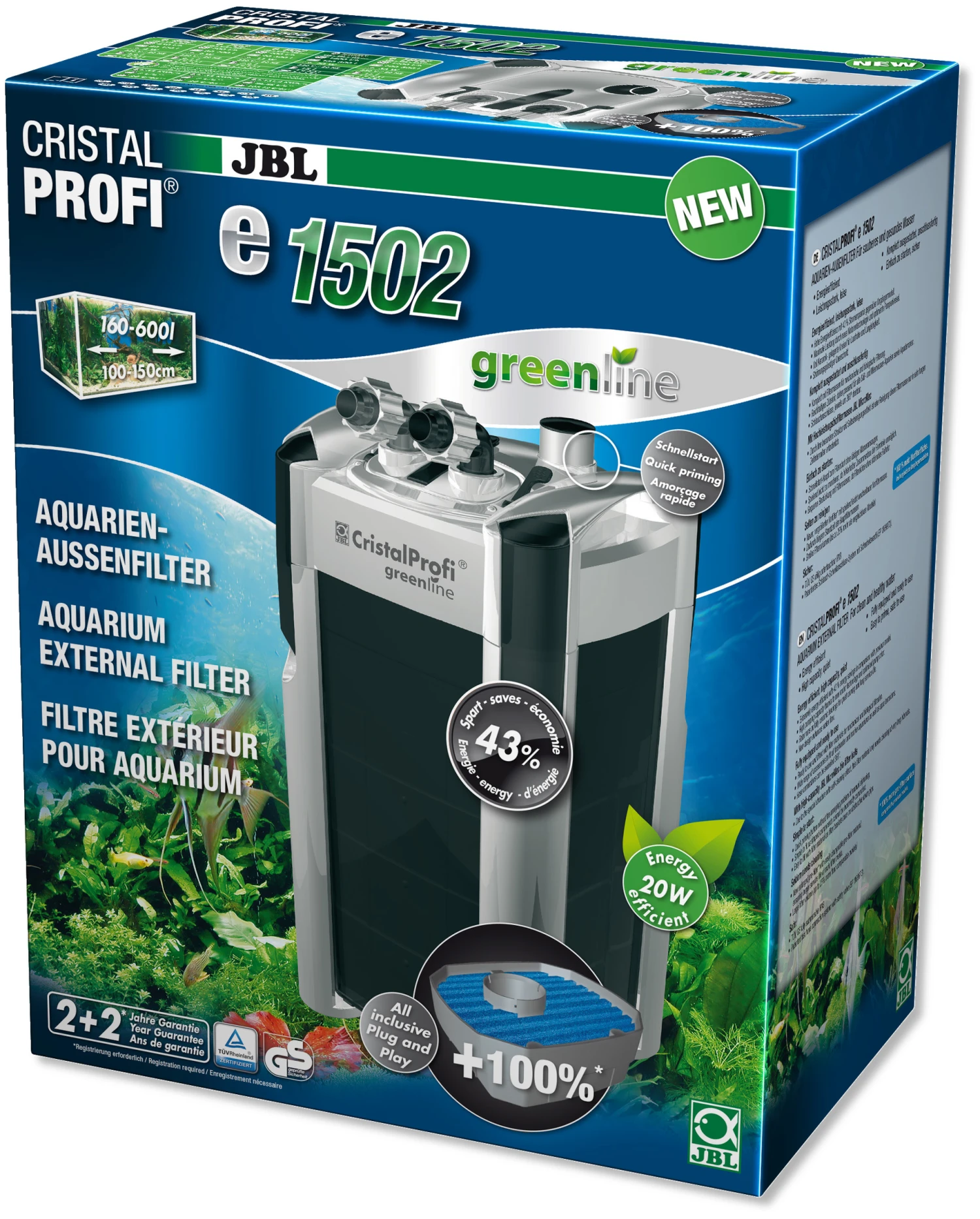 JBL CristalProfi E1502 Greenline Filtre Externe Pour Aquarium De 200 à 700 L 1 JBL CristalProfi E1502 Greenline Filtre Externe Pour Aquarium De 200 à 700 L
