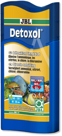 JBL Detoxol 100 Ml élimine En 10 Minutes Les éléments Toxiques Dans L'eau En Aquarium D'eau Et D'eau De Mer