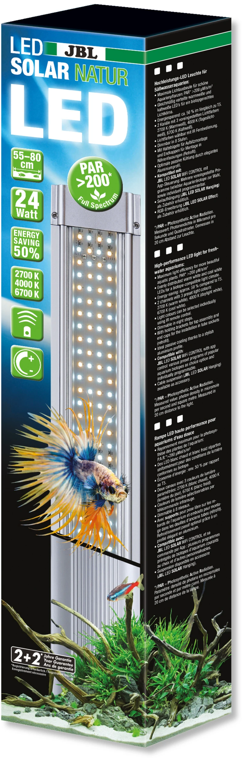 JBL LED Solar Natur 24W Rampe Aquarium Eau Douce De 55 à 80 Cm Ou Remplace Tube T5 Et T8 1 JBL LED Solar Natur 24W Rampe Aquarium Eau Douce De 55 à 80 Cm Ou Remplace Tube T5 Et T8