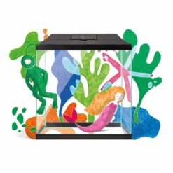 AQUAEL Leddy Mini Creative Set 30 Blanc Aquarium équipé 12,6 L - Dimensions : 28 X 15 X 30 Cm -Aquarium Équipement leddy mini background illustration02 transparent 122982 122983 122984 122985 126