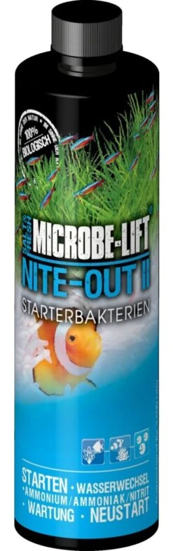 MICROBE-LIFT Nite-Out II 236 Ml Bactéries De Démarrage Pour Aquarium D'eau Douce Et D'eau De Mer