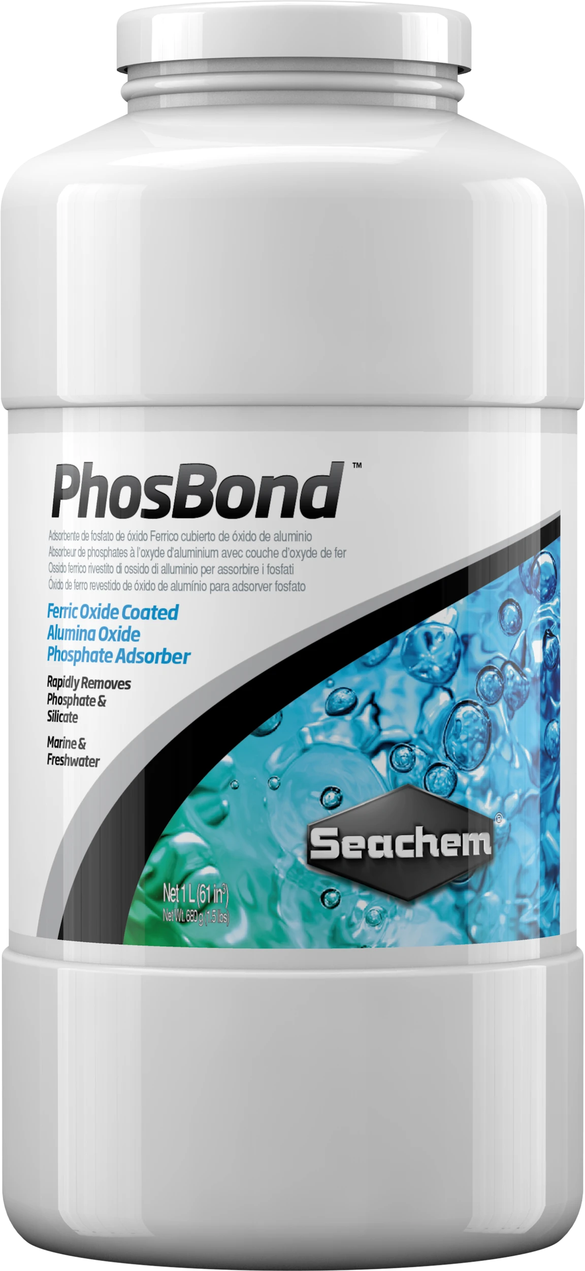 SEACHEM PhosBond 1 L élimine Les Phosphates Et Silicates En Aquarium D'eau Douce Et D'eau De Mer 1 SEACHEM PhosBond 1 L élimine Les Phosphates Et Silicates En Aquarium D'eau Douce Et D'eau De Mer