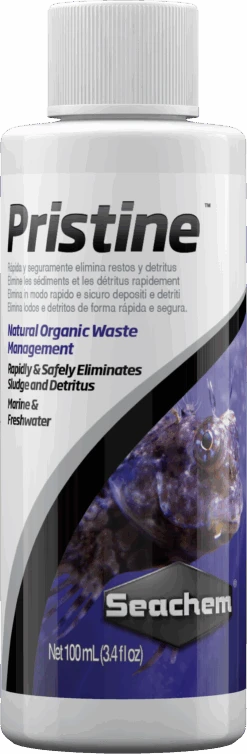 SEACHEM Pristine 100 Ml Bactéries Spécifiques Améliorant La Qualité De L'eau En Aquarium D'eau Douce Et D'eau De Mer